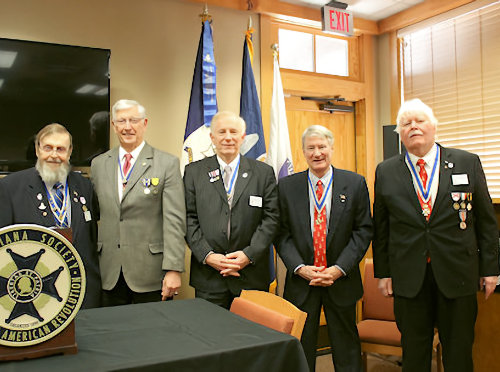 Past Presidents - James Morock, Sr., M.D., Pat Ryan, Mike Sawrie, Mike Lee - and Chapter President Gervais Compton.