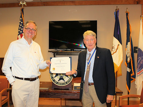 President Mike Lee presented Judge Shannon Gremillion with a Certificate of Appreciation for his talk about the history of the U.S. Constitution.