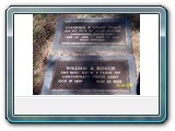 Grave markers for William A. Roach and his brother, Shadrack Roach, Company M., 1st Texas, at New Church Cemetery in Trinity County, Texas, near the small farming community of Apple Springs.